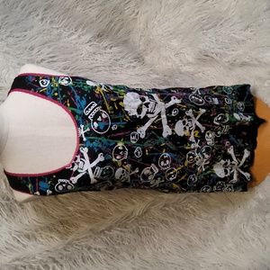 Vintage Torrid Lace back Skull tank top 2 18/20